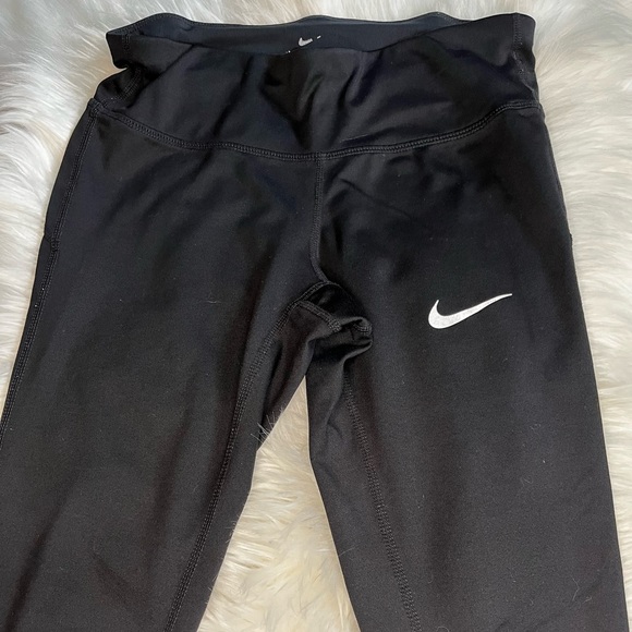 Nike Women’s Dri-Fit Black Leggings Drawstring -  Extra Small - Picture 2 of 9